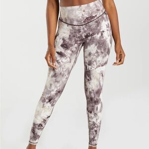 Gymshark Elevate Leggings size XL Cement Brown Spray Dye